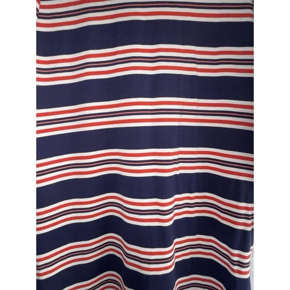 NWT La Blanca Sailor Stripe Lace-Up Cover-Up Knit Tunic/Dress L55213 Size M